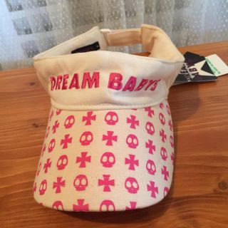 ドリームベイビーズ(DREAMBABYS)のセール❣️新品✨DREAMBABYS♡ドクロ×クロスサンバイザー♡ラズベリーF✨(その他)