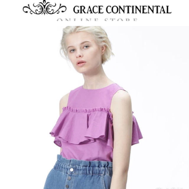 GRACE CONTINENTAL(グレースコンチネンタル)の2018SS 美品 グレースコンチネンタル   レディースのトップス(シャツ/ブラウス(半袖/袖なし))の商品写真