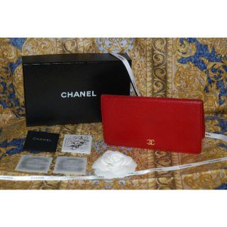 シャネル(CHANEL)の正規品 シャネル 長財布 レッド(財布)