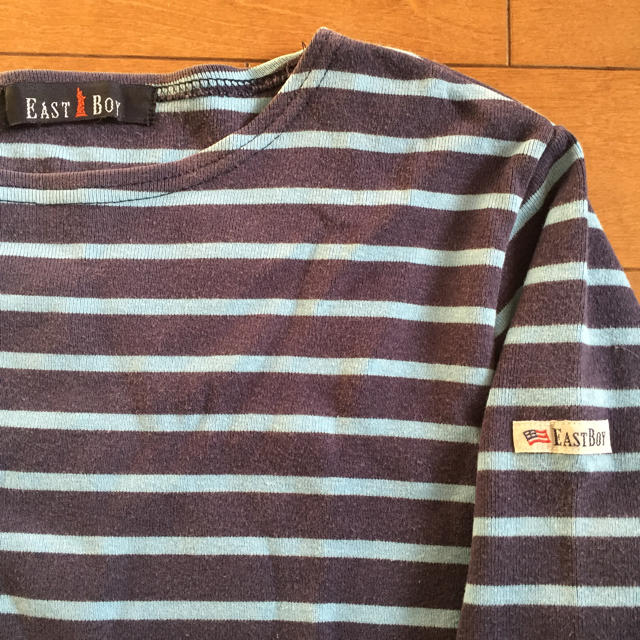 EASTBOY(イーストボーイ)のEAST BOY 7分袖ボーダーTシャツ  サイズM レディースのトップス(Tシャツ(長袖/七分))の商品写真