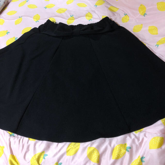 古着 スカート 膝丈 ブラック 大きいサイズ レディースのスカート(ひざ丈スカート)の商品写真