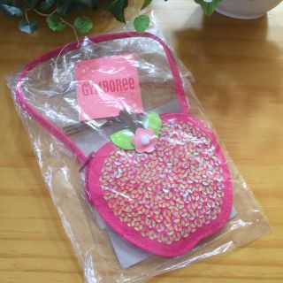 ジンボリー(GYMBOREE)の新品✨GYMBOREEジンボリー♡スパンコールりんごバッグ♡ポーチ♡ピンク✨(ポーチ)