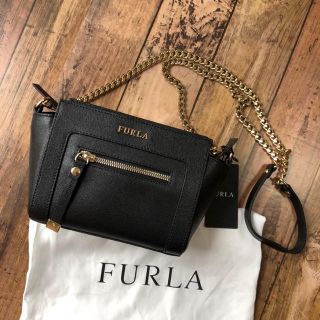 フルラ(Furla)の再入荷 フルラ ジネブラ チェーン ショルダーバッグ ブラック 大人気‼︎(ショルダーバッグ)