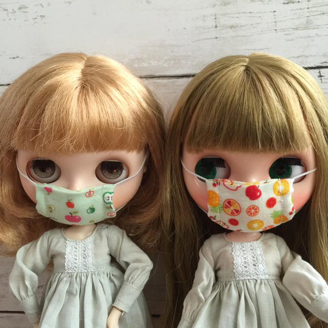 ネオブライスサイズ  マスク 2枚組 ハンドメイドのぬいぐるみ/人形(人形)の商品写真