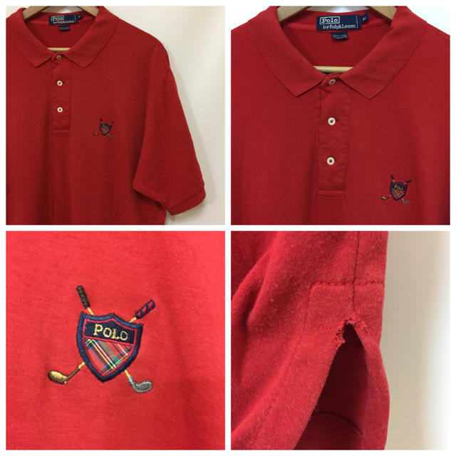 POLO RALPH LAUREN(ポロラルフローレン)のpolo Ralph Lauren ポロラルフローレン 刺繍 赤 ポロ US古着 レディースのトップス(ポロシャツ)の商品写真