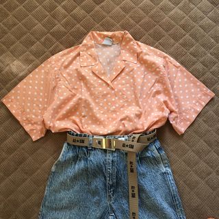 フラワー(flower)の古着★ビンテージ★USA★レトロ★シャツ★ブラウス★美品★90's★80's★(カットソー(半袖/袖なし))