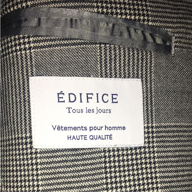 EDIFICE(エディフィス)のmmmk-h様専用【ほぼ新品】エディフィス グレンチェックジャケット メンズのジャケット/アウター(テーラードジャケット)の商品写真