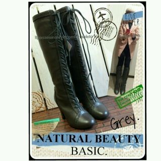 ナチュラルビューティーベーシック(NATURAL BEAUTY BASIC)のN315030A様★専用23.5 グレー(ブーツ)