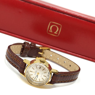 オメガ(OMEGA)のオメガ カットガラス ゴールド デビル 自動巻き 動作品 極美品 正規品 本物(腕時計)