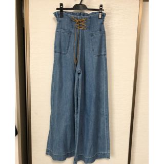 スコットクラブ(SCOT CLUB)の新品未使用 レースアップワイドパンツ(カジュアルパンツ)