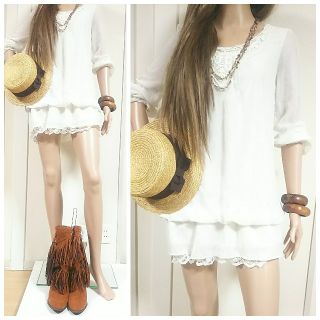 イング(INGNI)の♡INGNI 長袖 ボヘミアンチュニックワンピ♡Ungrid DURAS H＆M(ミニワンピース)