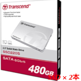 トランセンド(Transcend)のSSD 480GB 2個セット(PCパーツ)