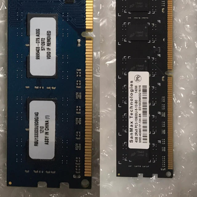 DDR3 メモリー4GB×4個 計16GB 1