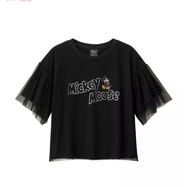 Disney(ディズニー)のディズニー　ミッキー　チュールTシャツ レディースのトップス(Tシャツ(半袖/袖なし))の商品写真