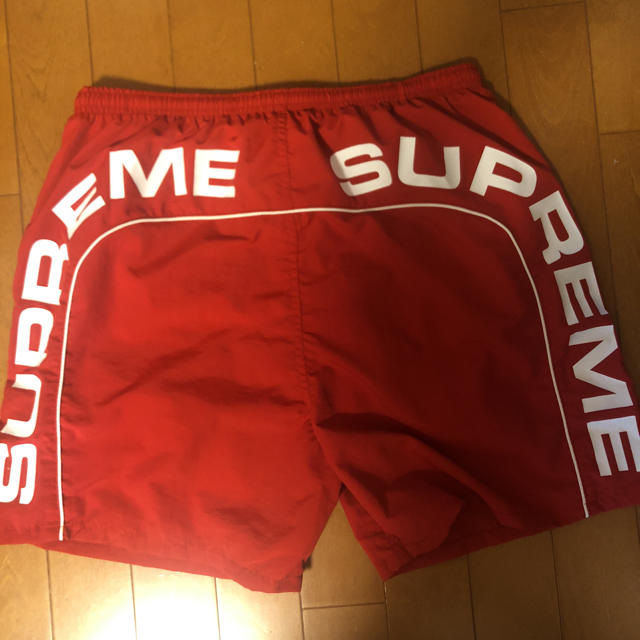 supreme arc logo water short 赤 S