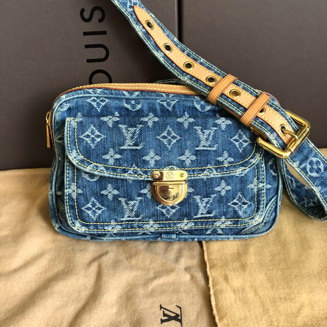 ルイヴィトン LOUIS VUITTON サンチュールポシェットオム M6837V ダミエグラフィット ウエストポーチ カバン ウエストバッグ ダミエグラフィットキャンバス ブラック 美品