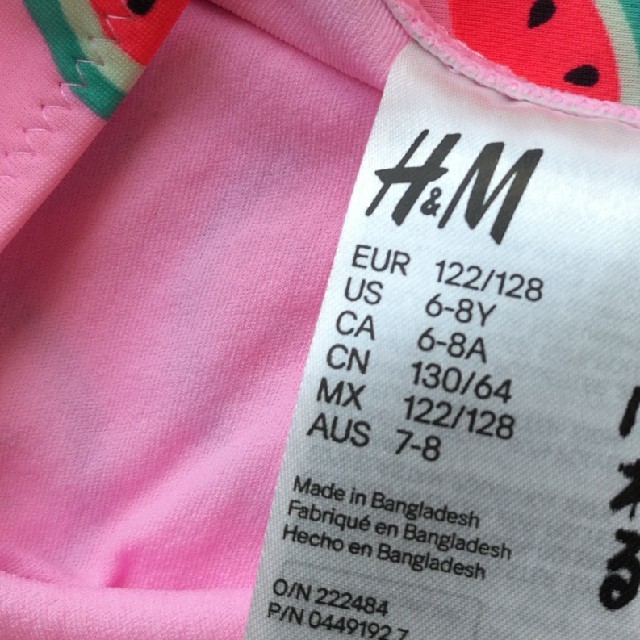 H&M(エイチアンドエム)の【H&M】スイカ柄水着 キッズ/ベビー/マタニティのキッズ服女の子用(90cm~)(水着)の商品写真