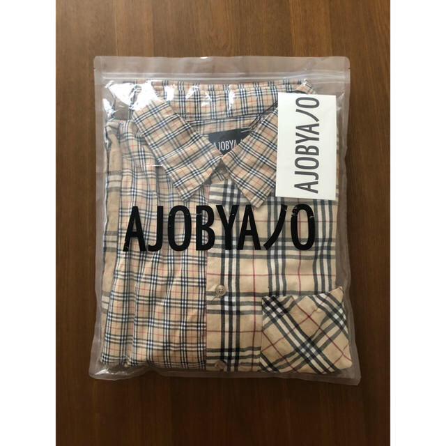 AJOBYAJO Over Check  Mixed  Shirt /BEG メンズのトップス(シャツ)の商品写真