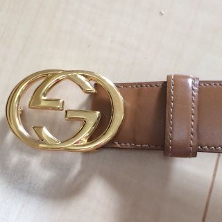 グッチ(Gucci)のGUCCI グッチ ダブルG バックル ベルト  レディース ゴールド イタリア(ベルト)