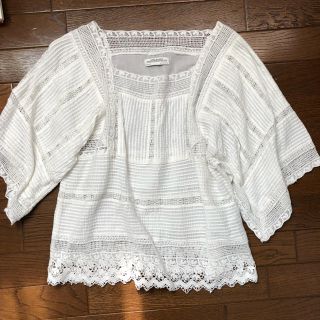 ザラ(ZARA)の週末まで値下げします！ザラ レースブラウス(シャツ/ブラウス(半袖/袖なし))