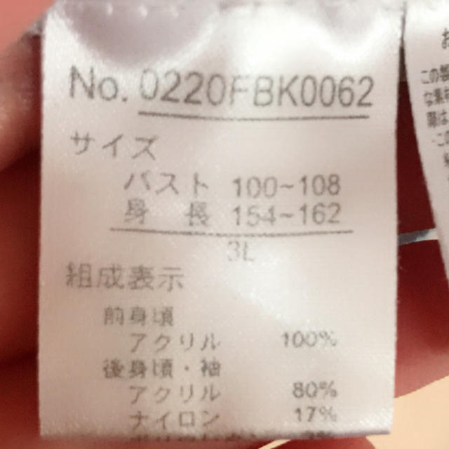 トップス Re-j 大きいサイズ 3L レディースのトップス(カットソー(長袖/七分))の商品写真