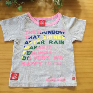 ベビードール(BABYDOLL)のBABY DOLLベビードール♡レインボー半袖Tシャツ♡GLY×SPK♡90✨(Tシャツ/カットソー)