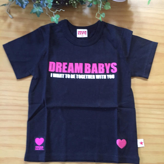 DREAMBABYS(ドリームベイビーズ)の新品✨DREAMBABYSドリームベイビーズ♡ハート刺繍Tシャツ♡BLA100✨ キッズ/ベビー/マタニティのキッズ服女の子用(90cm~)(Tシャツ/カットソー)の商品写真