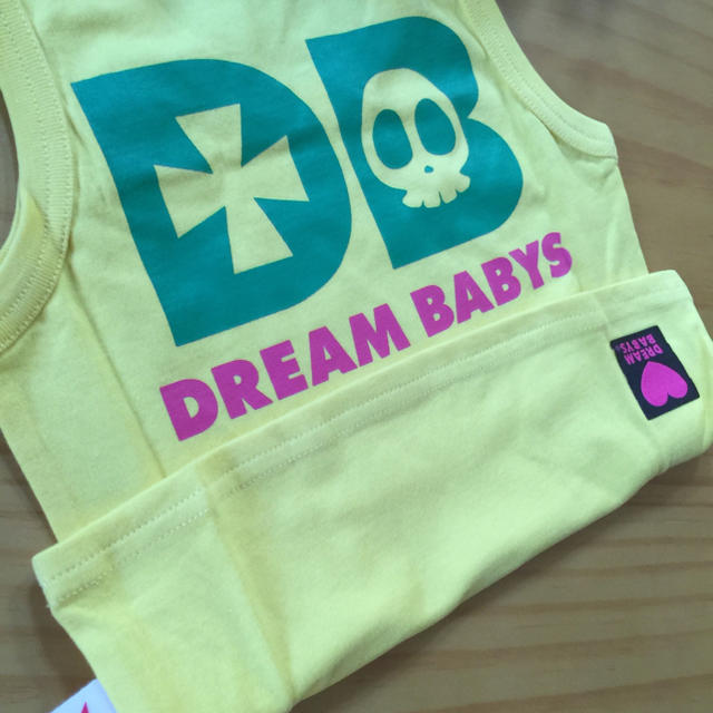 DREAMBABYS(ドリームベイビーズ)の新品✨DREAMBABYSドリームベイビーズ♡ドクロタンクトップ♡YLW100✨ キッズ/ベビー/マタニティのキッズ服女の子用(90cm~)(Tシャツ/カットソー)の商品写真