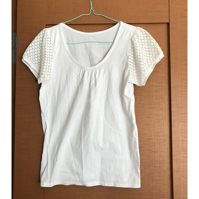 白tシャツ Ｌ ☆ レディースのトップス(Tシャツ(半袖/袖なし))の商品写真
