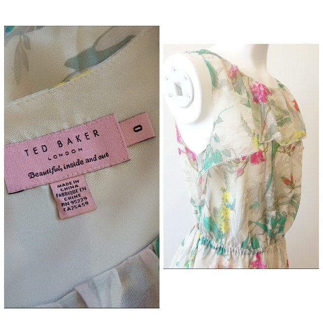 TED BAKER(テッドベイカー)のテッドベイカー♥フローラルプリント　シフォンワンピース レディースのワンピース(ミニワンピース)の商品写真