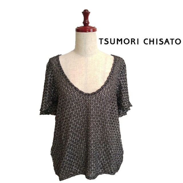 TSUMORI CHISATO(ツモリチサト)のツモリチサト　ラメレースカットソー レディースのトップス(カットソー(半袖/袖なし))の商品写真