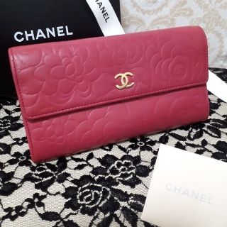 シャネル(CHANEL)のゆうか様専用　CHANEL 美品　カメリア　長財布　ピンク
　正規品(財布)