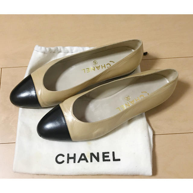 CHANEL(シャネル)のCHANEL シャネル フラットシューズ 24cmくらい バレエ バレリーナ  レディースの靴/シューズ(バレエシューズ)の商品写真