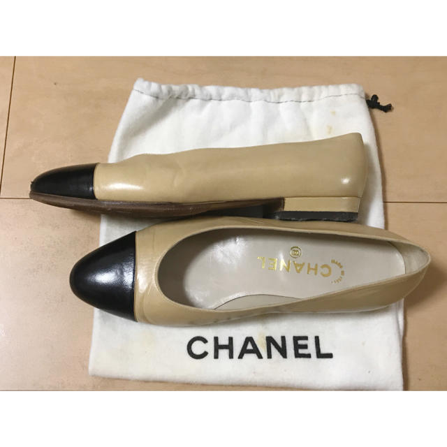 CHANEL(シャネル)のCHANEL シャネル フラットシューズ 24cmくらい バレエ バレリーナ  レディースの靴/シューズ(バレエシューズ)の商品写真