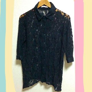 アズールバイマウジー(AZUL by moussy)のレース シャツ(シャツ/ブラウス(長袖/七分))