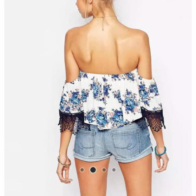 asos(エイソス)のASOS - Surf gypsy オフショルトップス レディースのトップス(カットソー(半袖/袖なし))の商品写真