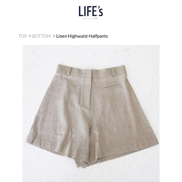 TODAYFUL(トゥデイフル)の【新品・未使用】TODAYFUL リネンハイウエストハーフパンツ レディースのパンツ(ハーフパンツ)の商品写真