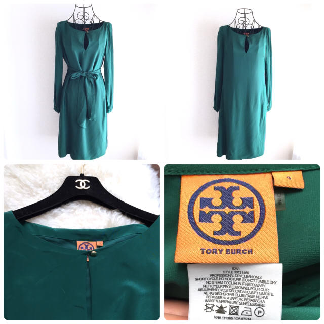 Tory Burch(トリーバーチ)の【美品】定価70,000円♡トリーバーチ シルク100% サイズ4 ワンピース レディースのワンピース(ひざ丈ワンピース)の商品写真