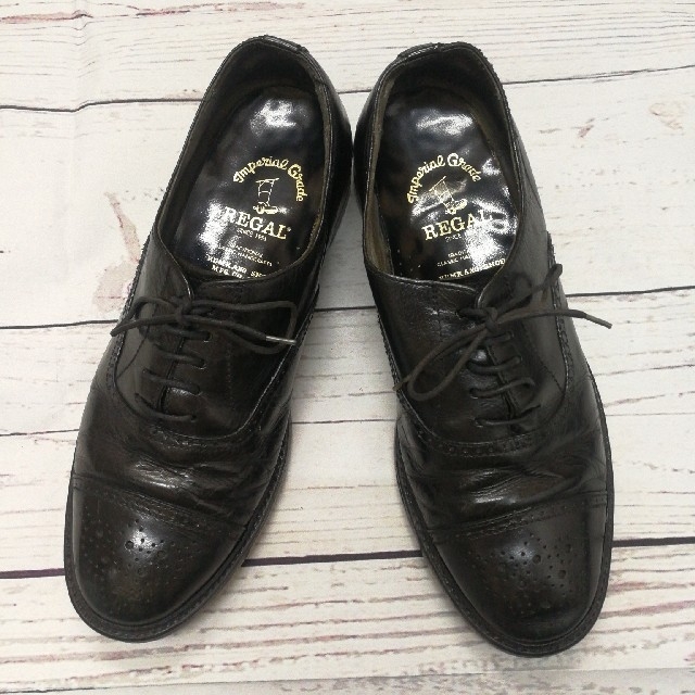 REGAL(リーガル)のリーガル★ビジネスシューズ:25.5E黒/セミブローグ メンズの靴/シューズ(ドレス/ビジネス)の商品写真
