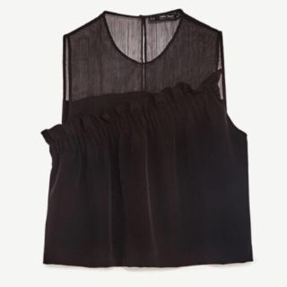 ザラ(ZARA)の新品ZARA フリルトップス XS(カットソー(半袖/袖なし))