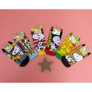 スヌーピー(SNOOPY)の☆ SALE 靴下 スニーカーソックス 6足セット ☆(ソックス)