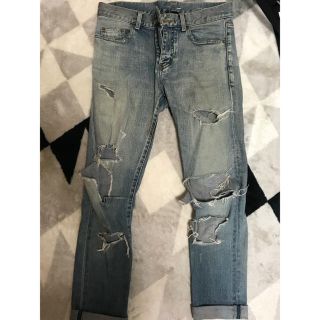 サンローラン(Saint Laurent)のサンローラン ダメージデニムパンツ(デニム/ジーンズ)