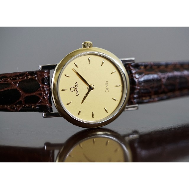 OMEGA 美品 腕時計 オメガ レディース コンビ 美品 デビル レディース Omega ゴールド 【日本初売】 OMEGA 美品 腕時計 オメガ レディース コンビ 美品 デビル レディース Omega ゴールド 【日本初売】