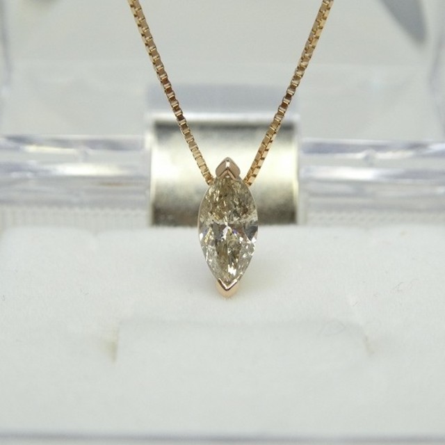 K18 ピンクゴールド 一粒 0.47ct ダイヤモンド ネックレス