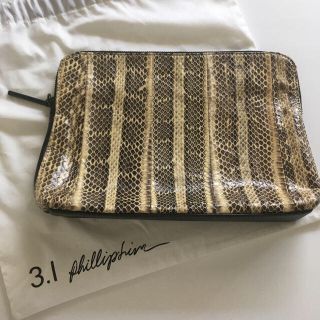 スリーワンフィリップリム(3.1 Phillip Lim)の※引越し前のため値下げ中　クラッチ ポーチ バッグ ヘビ スネーク(クラッチバッグ)