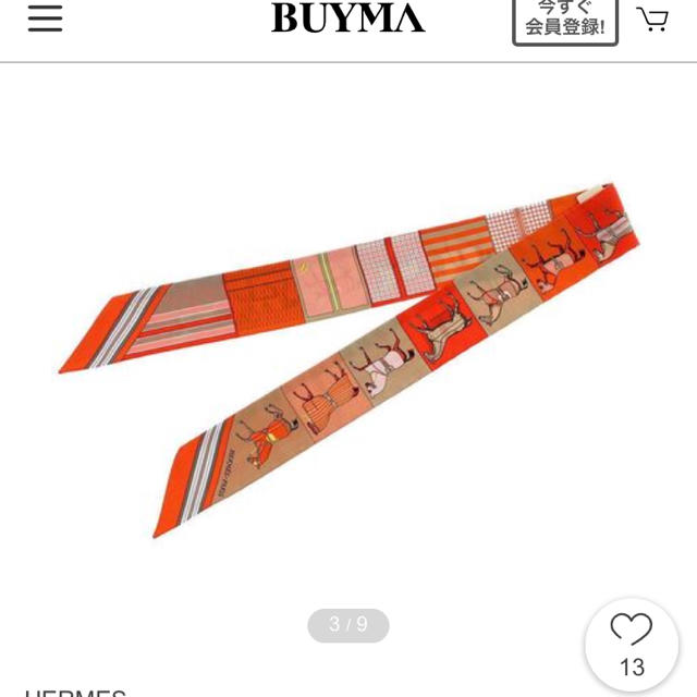 Hermes(エルメス)のエルメスツイリー レディースのファッション小物(バンダナ/スカーフ)の商品写真