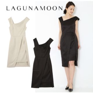 ラグナムーン(LagunaMoon)のLagunaMoon LADYアシンメトリータイトドレス(ミディアムドレス)