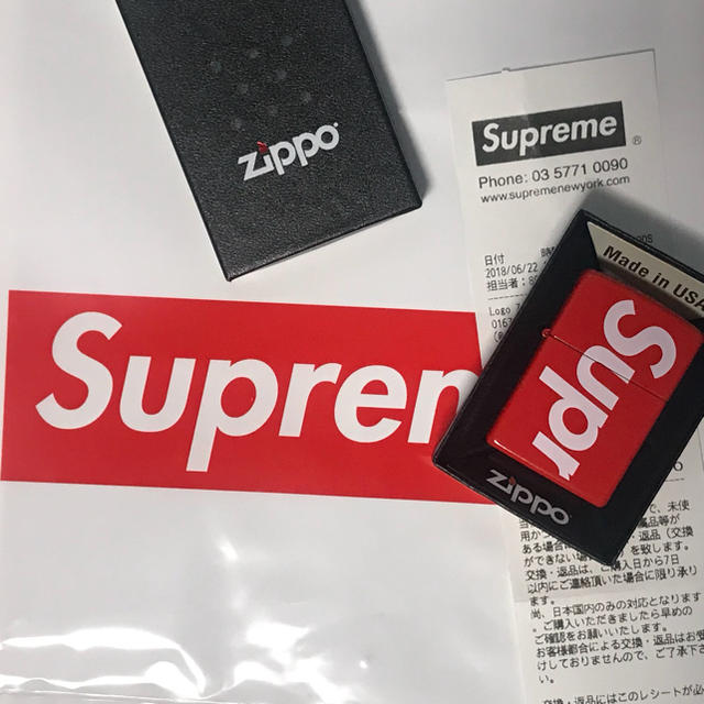 Supreme(シュプリーム)のSupreme Logo Zippo 2018SS 新品未使用 メンズのファッション小物(タバコグッズ)の商品写真