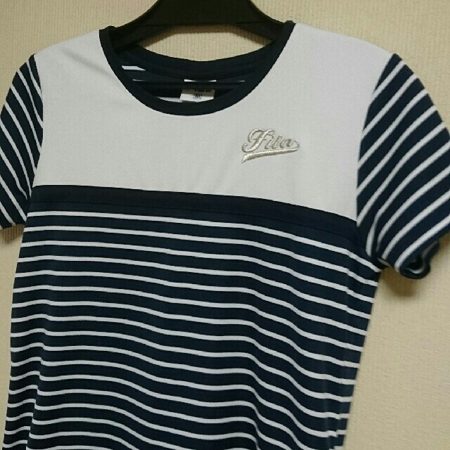 FILA(フィラ)のFILA フィラ スポーツTボーダーシャツ ネイビー レディースのトップス(Tシャツ(半袖/袖なし))の商品写真