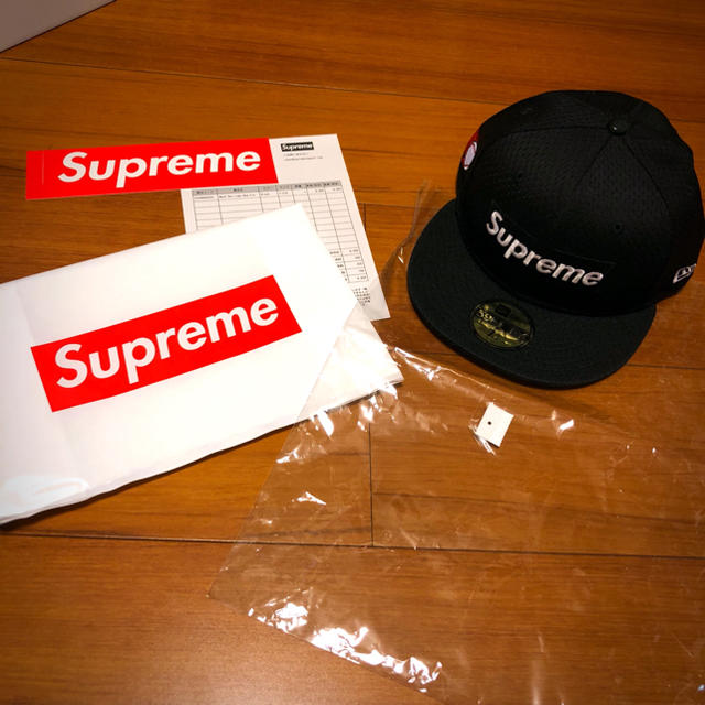 Supreme Mesh Box Logo New Era Cap Black黒